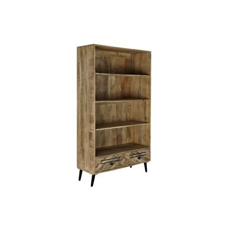 Estantes DKD Home Decor Preto Metal Catanho escuro Madeira de mangueira 100 x 40 x 180 cm