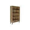 Estantes DKD Home Decor Preto Metal Catanho escuro Madeira de mangueira 100 x 40 x 180 cm