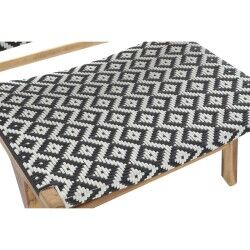 Havestol DKD Home Decor Weiß Schwarz natürlich PVC Teakholz 65 x 80 x 68 cm
