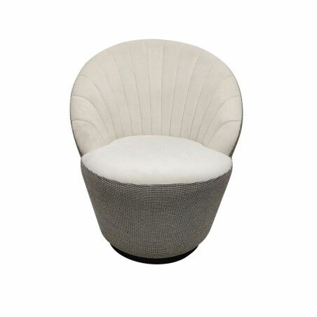 Poltrona DKD Home Decor Bianco Nero Dorato 69 x 66 x 85 cm