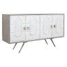 Anrichte DKD Home Decor Weiß Grau Gold Metall Mango-Holz 152 x 43 x 84 cm