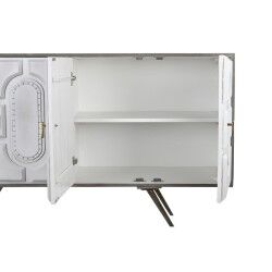 Anrichte DKD Home Decor Weiß Grau Gold Metall Mango-Holz 152 x 43 x 84 cm
