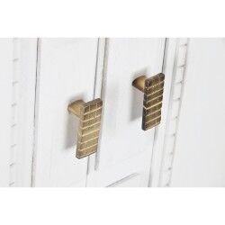 Aparador DKD Home Decor Branco Cinzento Dourado Latão Madeira de mangueira 93 x 41 x 114 cm