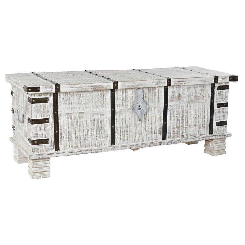 Chest DKD Home Decor Metal White Mango wood (116 x 40 x 45 cm) Chest DKD Home Decor Metal White Mango wood (116 x 40 x 45 cm)