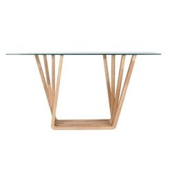 Recibidor DKD Home Decor Marrón Transparente 145 x 45 x 75 cm