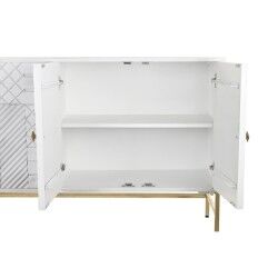Sideboard DKD Home Decor White Brass Mango wood 157 x 43 x 84 cm 153 x 43 x 84 cm Rhombus