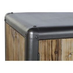 Aparador DKD Home Decor 144 x 45 x 75 cm Abeto Natural Metal Cinzento claro