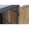 Aparador DKD Home Decor 144 x 45 x 75 cm Abeto Natural Metal Cinzento claro