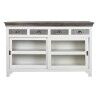 Sideboard DKD Home Decor White Grey Dark brown Crystal Mango wood 165 x 45,7 x 105,4 cm