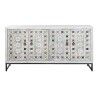 Credenza DKD Home Decor Bianco Beige Grigio Multicolore Ceramica Legno di mango 150 x 38 x 80 cm