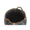Conjunto de Cestas DKD Home Decor Branco Preto 56 x 56 x 60 cm 52 x 52 x 60 cm Plástico (3 Peças)