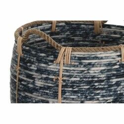 Juego de Cestas DKD Home Decor Blanco Negro 56 x 56 x 60 cm 52 x 52 x 60 cm Plástico (3 Piezas)