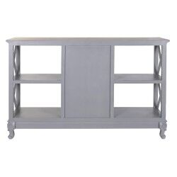 Credenza DKD Home Decor Grigio Naturale Legno di paulownia Legno MDF 132 x 40 x 84.5 cm 132 x 40 x 84,5 cm