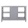 Credenza DKD Home Decor Grigio Naturale Legno di paulownia Legno MDF 132 x 40 x 84.5 cm 132 x 40 x 84,5 cm