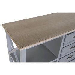 Credenza DKD Home Decor Grigio Naturale Legno di paulownia Legno MDF 132 x 40 x 84.5 cm 132 x 40 x 84,5 cm