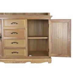 Alacena DKD Home Decor Natural 124,5 x 39 x 201,8 cm Abeto Aluminio Madera MDF
