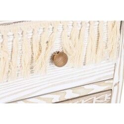 Cómoda DKD Home Decor Abeto Natural Algodão Branco (80 x 35 x 80 cm)