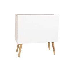 Cómoda DKD Home Decor Abeto Natural Algodão Branco (80 x 35 x 80 cm)
