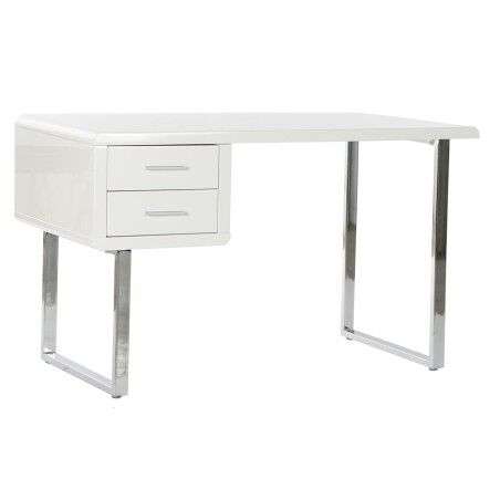 Escritorio DKD Home Decor Blanco Plateado Metal Madera MDF 120 x 55 x 76 cm