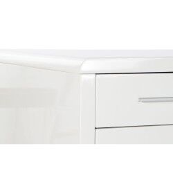 Escritorio DKD Home Decor Blanco Plateado Metal Madera MDF 120 x 55 x 76 cm