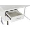 Escritorio DKD Home Decor Blanco Plateado Metal Madera MDF 120 x 55 x 76 cm