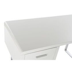 Escritorio DKD Home Decor Blanco Plateado Metal Madera MDF 120 x 55 x 76 cm