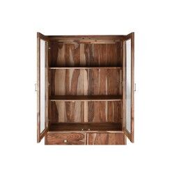 Vitrina DKD Home Decor Cristal Madera de caucho 100 x 42 x 190 cm