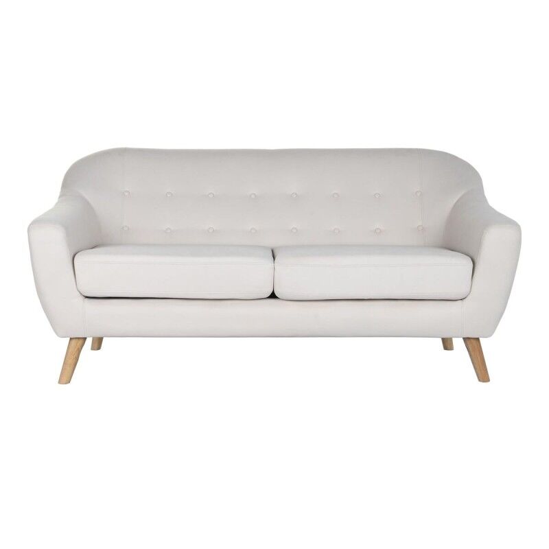 Sofa DKD Home Decor Natural Polyester Rubber wood Cream (172 x 82 x 82 cm) Sofa DKD Home Decor Natural Polyester Rubber wood Cream (172 x 82 x 82 cm)