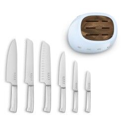 Conjunto de Facas de Cozinha e Suporte Smeg KBSF02PB
