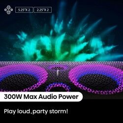 Altavoz Bluetooth Portátil Hisense Negro 300 W