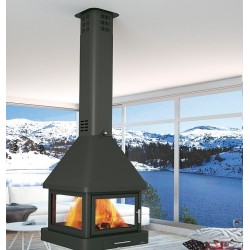 Cheminée centrale à bois suspendue Huelva C Bronpi 16 kW