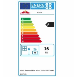 Camino centrale a legna Huelva 4 vetri Bronpi 16 kW