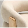 Grana Sessel aus beigem Chenille-Stoff und VeryForma Holz