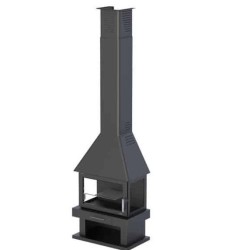 Cheminée à bois Huesca 3 Vitres Bronpi 10 kW