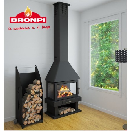 Huesca 3-Glas-Kamin Bronpi 10 kW