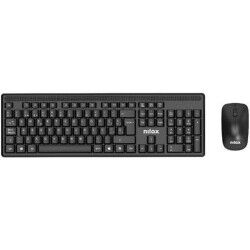 Teclado y Ratón Nilox Negro Qwerty Español (20 Unidades)