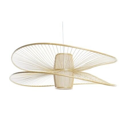 Deckenlampe DKD Home Decor Weiß natürlich Bambus 50 W 100 x 100 x 32 cm