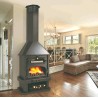 Chimenea de leña del Ebro con horno Bronpi de 14 kW