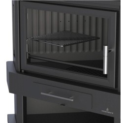 Cheminée d'Angle à bois Lorca R 3 Vitres Bronpi 14 kW