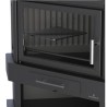 Cheminée d'Angle à bois Lorca R 3 Vitres Bronpi 14 kW