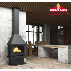 Cheminée à bois Lisboa frontale Bronpi 11 kW