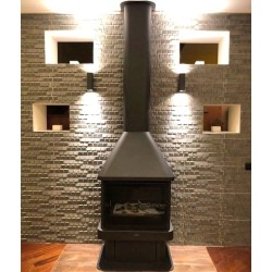 Lisboa wood-burning fireplace front-mounted Bronpi 11 kW