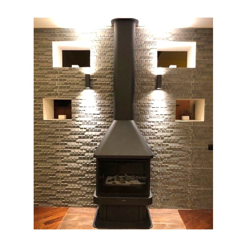 Lisboa wood-burning fireplace front-mounted Bronpi 11 kW Lisboa wood-burning fireplace front-mounted Bronpi 11 kW