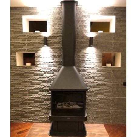 Chimenea de leña Lisboa Bronpi frontal 11 kW
