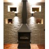 Chimenea de leña Lisboa Bronpi frontal 11 kW