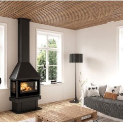 Cheminée à bois Lisboa 3 Côtés Vitrés Bronpi 13 kW
