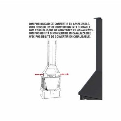 Chimenea de leña Lisboa de 3 caras Bronpi 13 kW