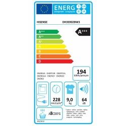 Asciugatrice Hisense DH3S902BW3 9 kg