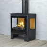 Stufa a legna Loreto 14kW Bronpi con 3 lati vetrati