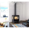 Loreto 14kW Bronpi wood stove with 3 glazed sides